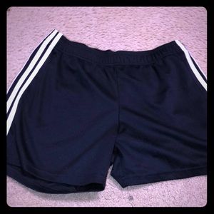 Navy blue adidas shorts